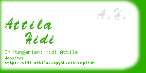 attila hidi business card